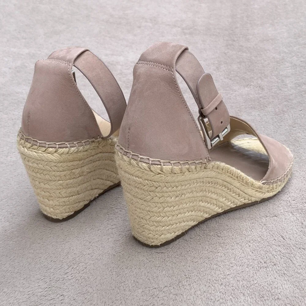 Vince Camuto Leera Genuine Leather Platform Wedge Sz 8.5